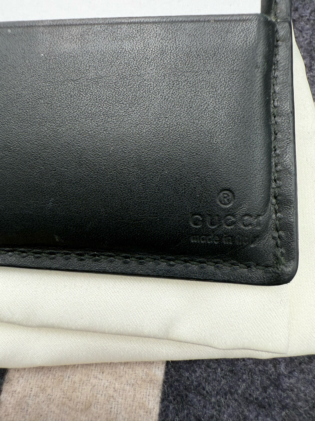 Gucci Web Flap Bi-Fold Wallet Supreme Monogram Selleria