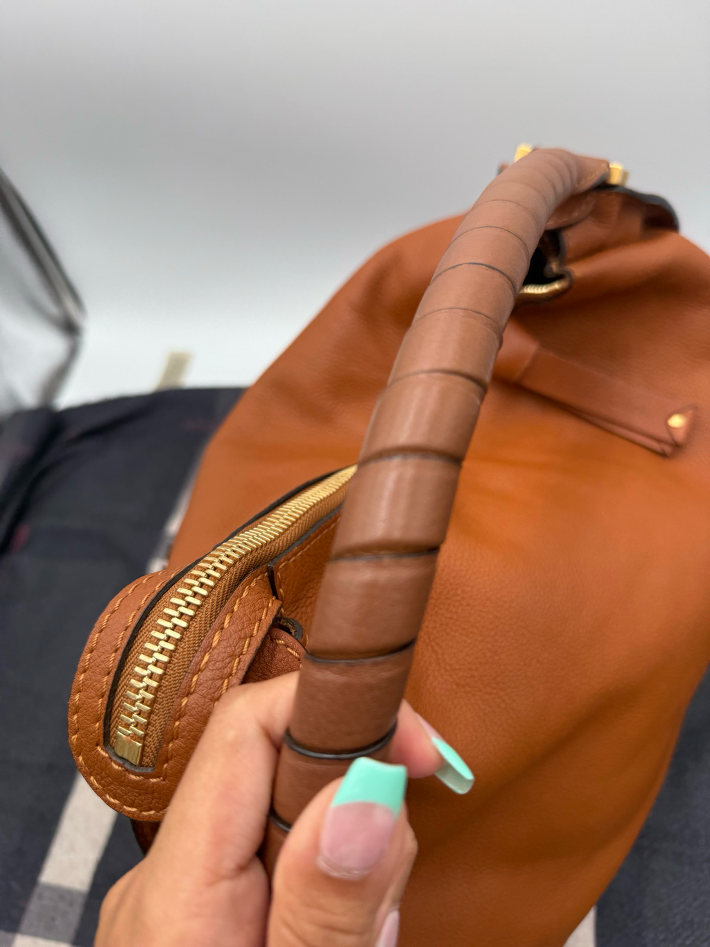 Chloe Marcie Hobo Large Shoulder Bag Tan Saddle