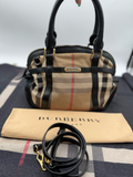 Burberry Bridle Calfskin Bowling Tote Dome Crossbody House Check