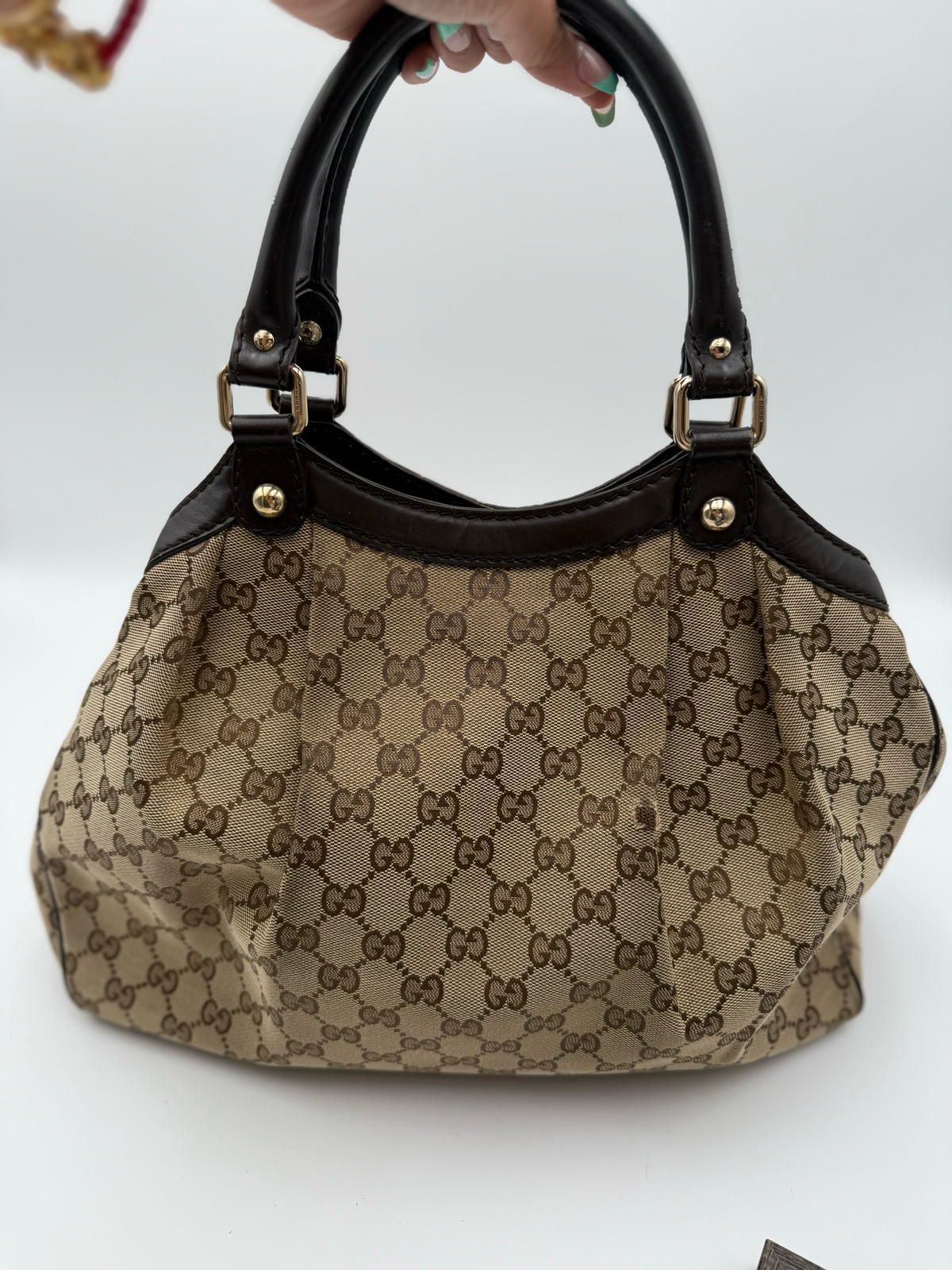 Gucci Monogram Canvas Sukey Tote Shoulder
