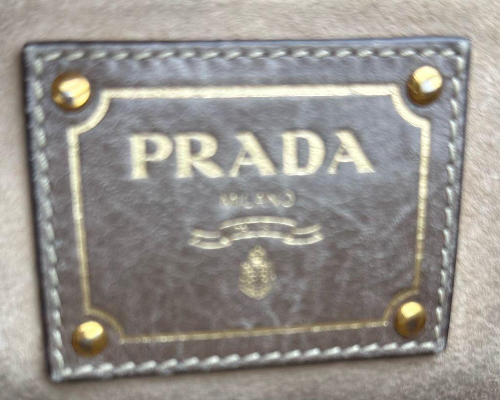 Prada Vitello Shine Flap Pushlock Crossbody Messenger Chain Strap Shoulder Bag
