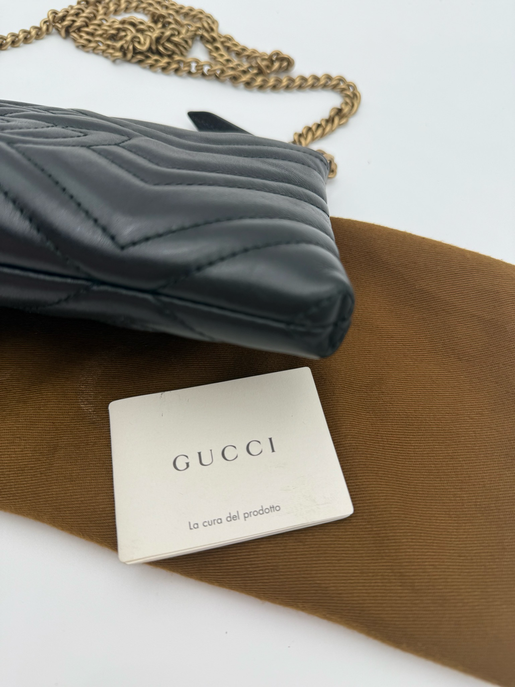 Gucci Marmont Wallet on Chain Matelasse Calfskin Crossbody Messenger