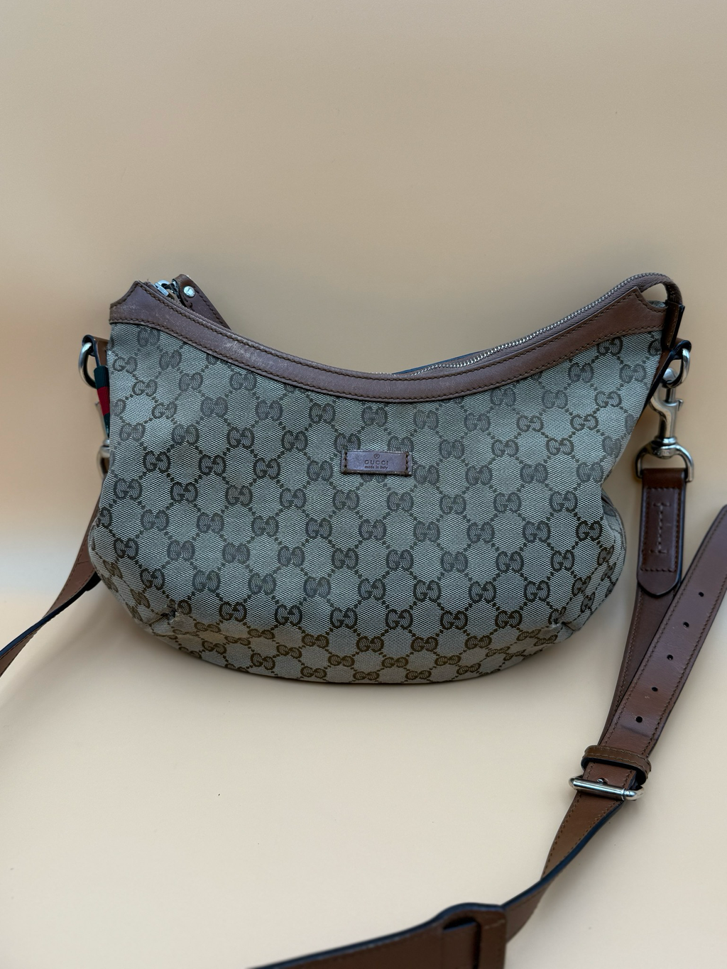 Gucci Web Crossbody Messenger Sling Bag