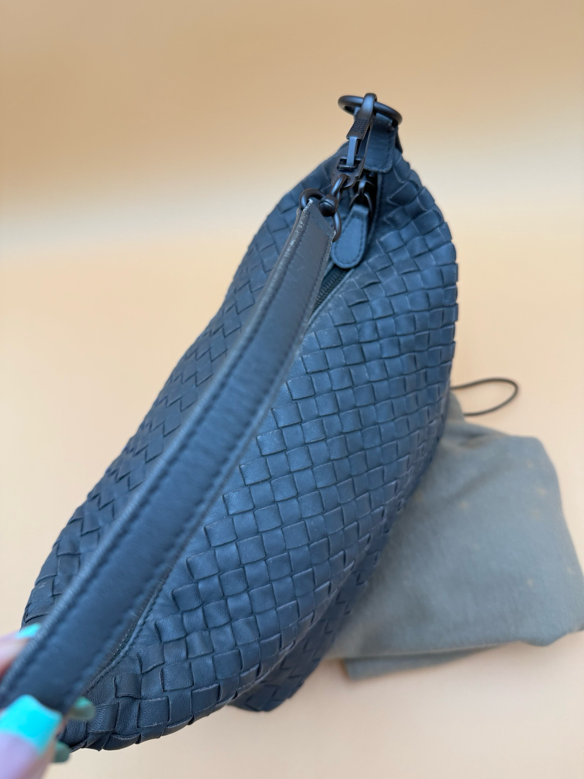 Bottega Venetta Nappa Intrecciato Hobo Shoulder Bag