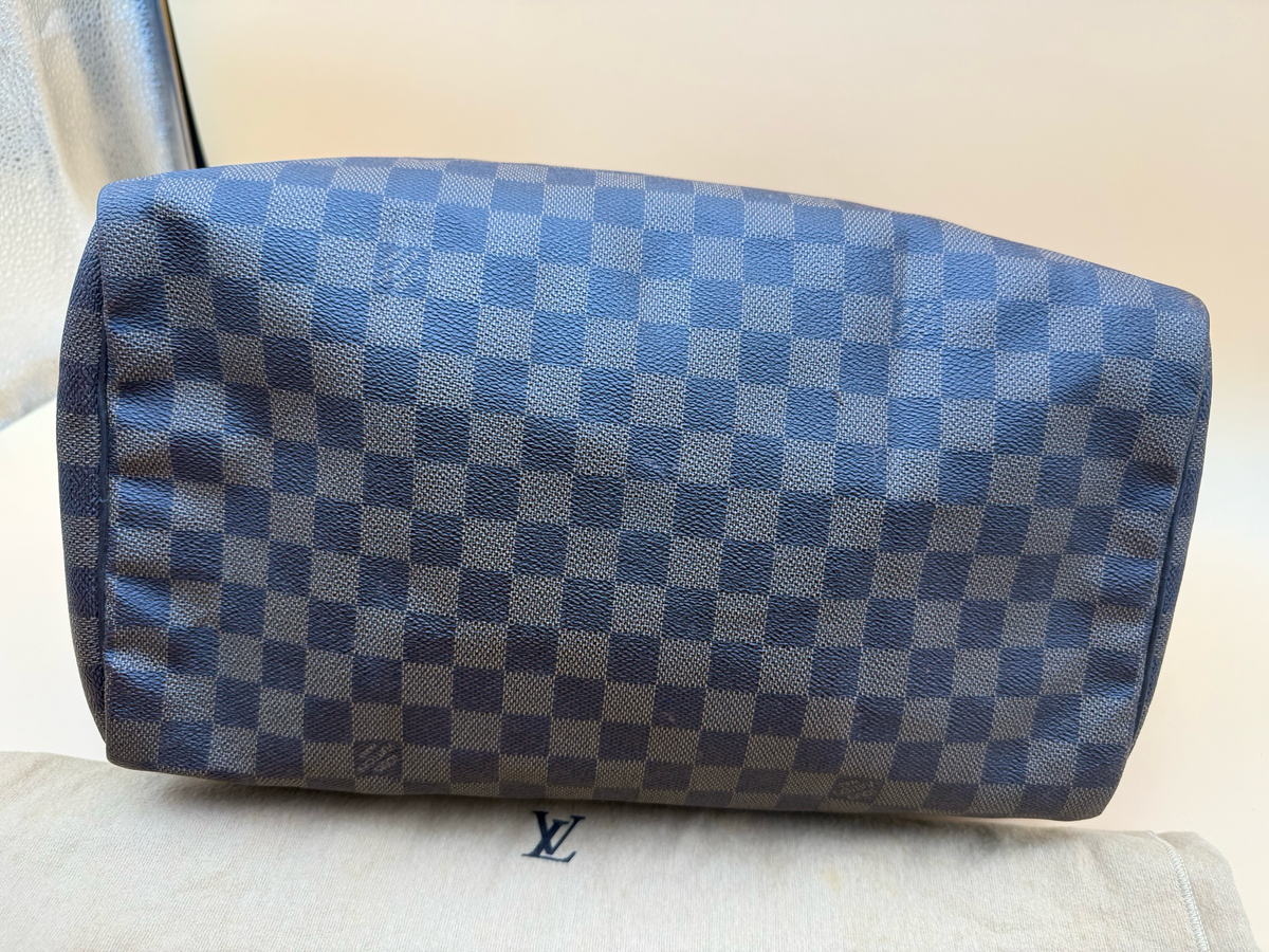 Louis Vuitton Speedy 35 Damier Ebene Satchel Top Handle