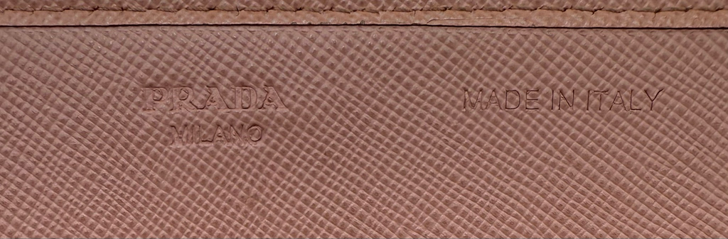Prada Saffiano Metal Bar Wallet on Chain Crossbody