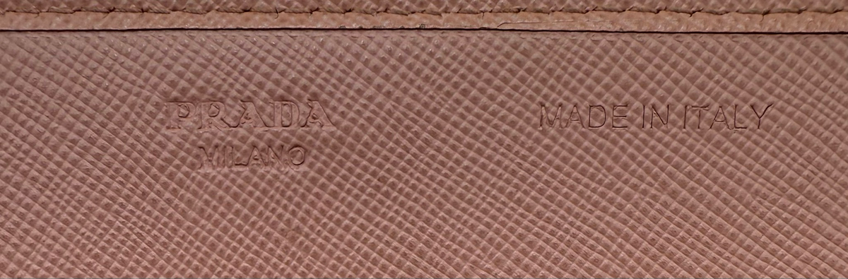 Prada Saffiano Metal Bar Wallet on Chain Crossbody