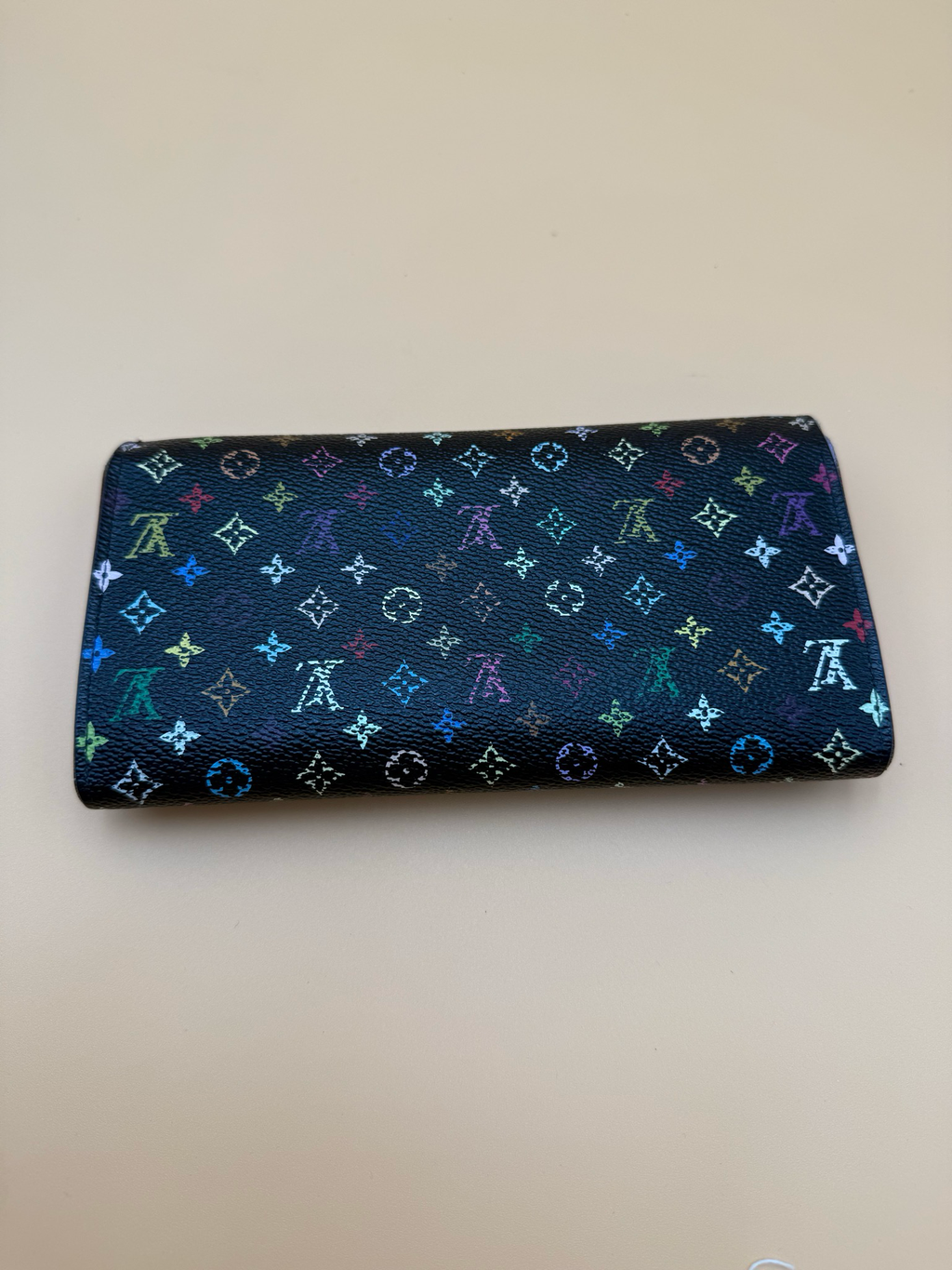 Louis Vuitton Monogram Multicolor Black Sarah Wallet