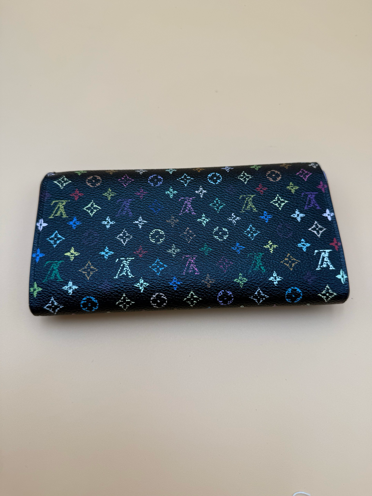 Louis Vuitton Monogram Multicolor Black Sarah Wallet