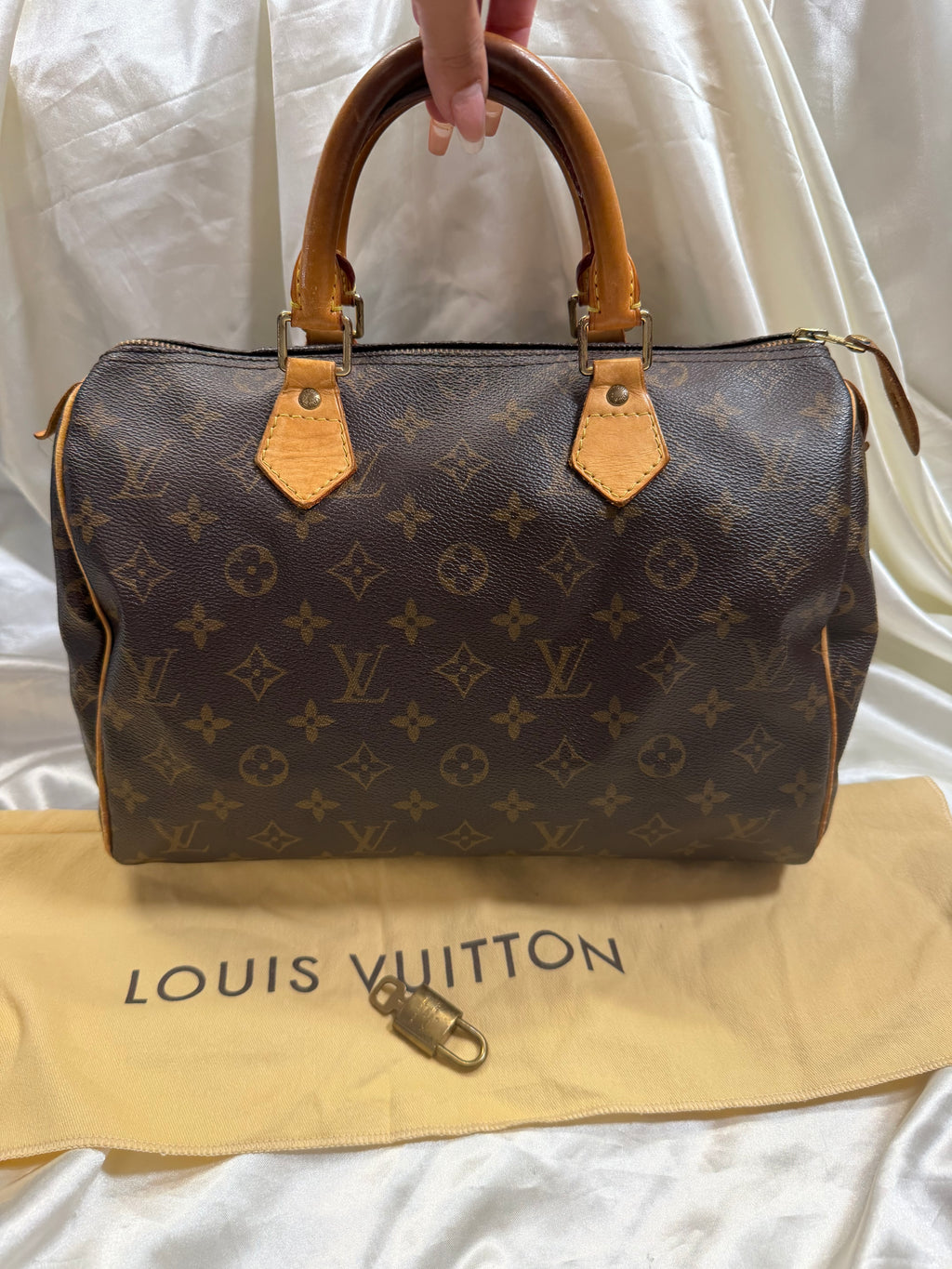 Louis Vuitton Speedy Monogram 30 Satchel Boston Bowler