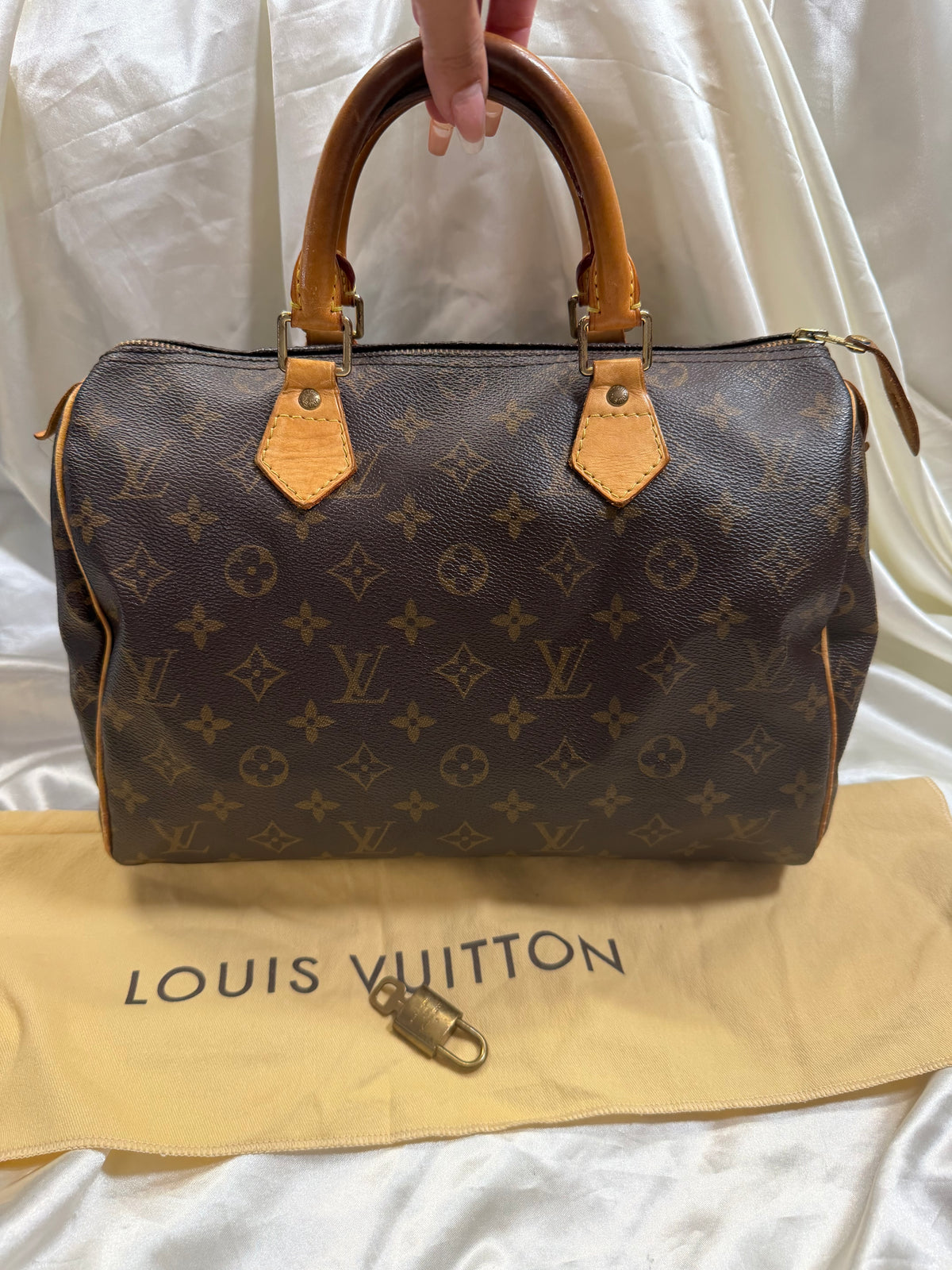 Louis Vuitton Speedy Monogram 30 Satchel Boston Bowler