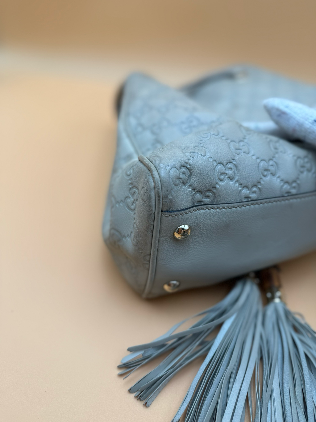 Gucci Peggy Bamboo Leather Guccissima Tote Shoulder