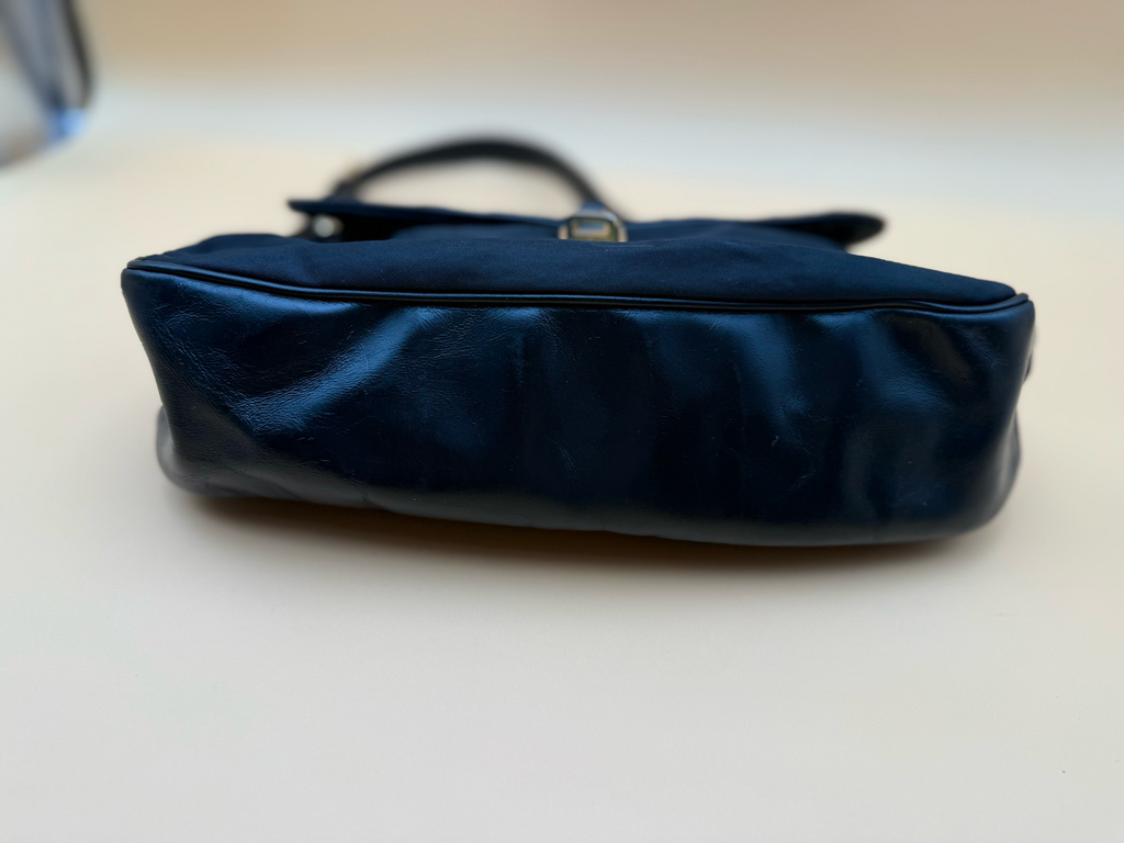 Prada Hobo Shoulder Nylon Tessuto Black Triangle Logo