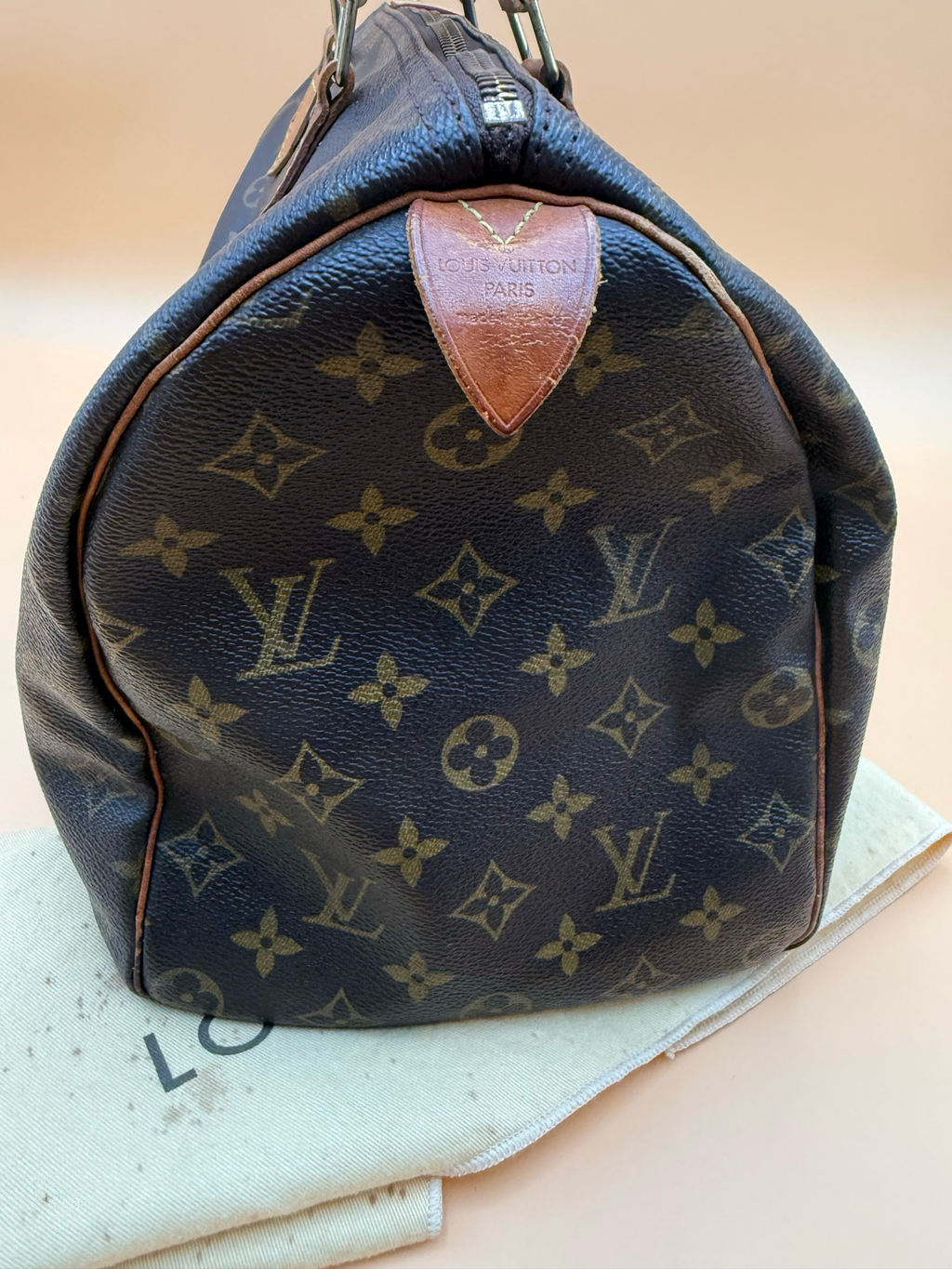 Louis Vuitton Monogram Speedy 35 Boston Satchel Top Handle