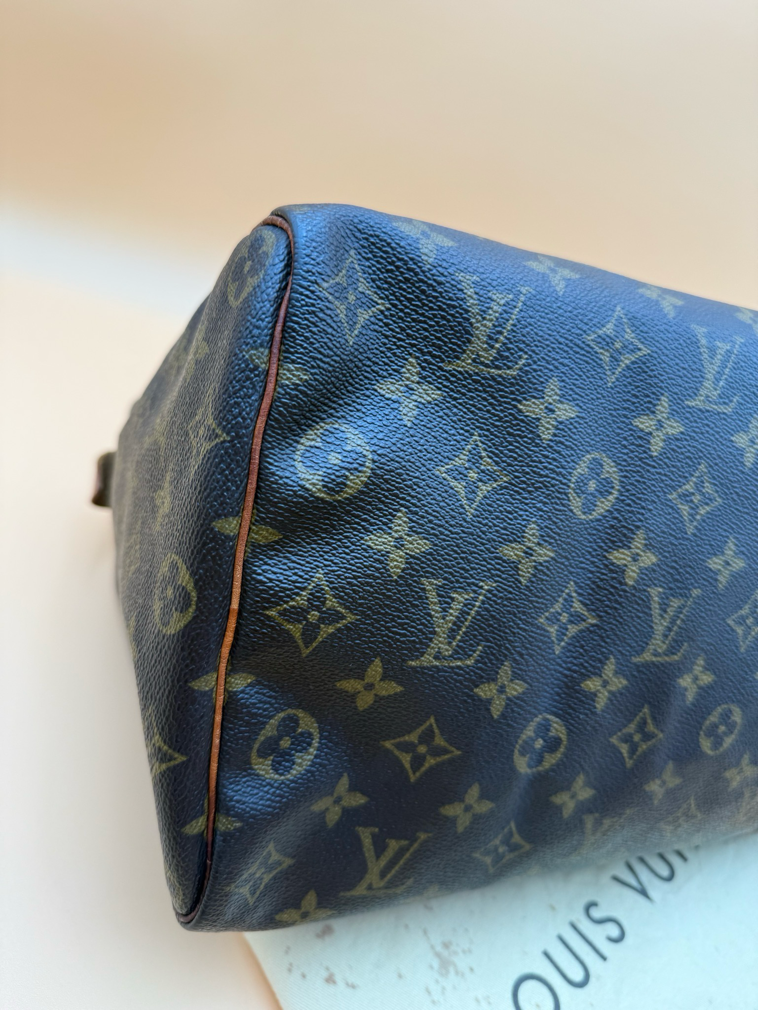 Louis Vuitton Monogram Speedy 35 Boston Satchel Top Handle