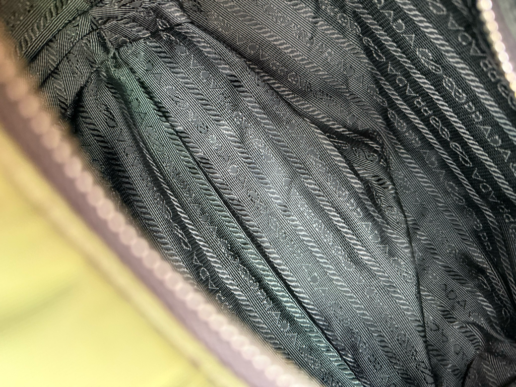 Prada Nylon Tessuto Hobo Crescent Olive Green Shoulder