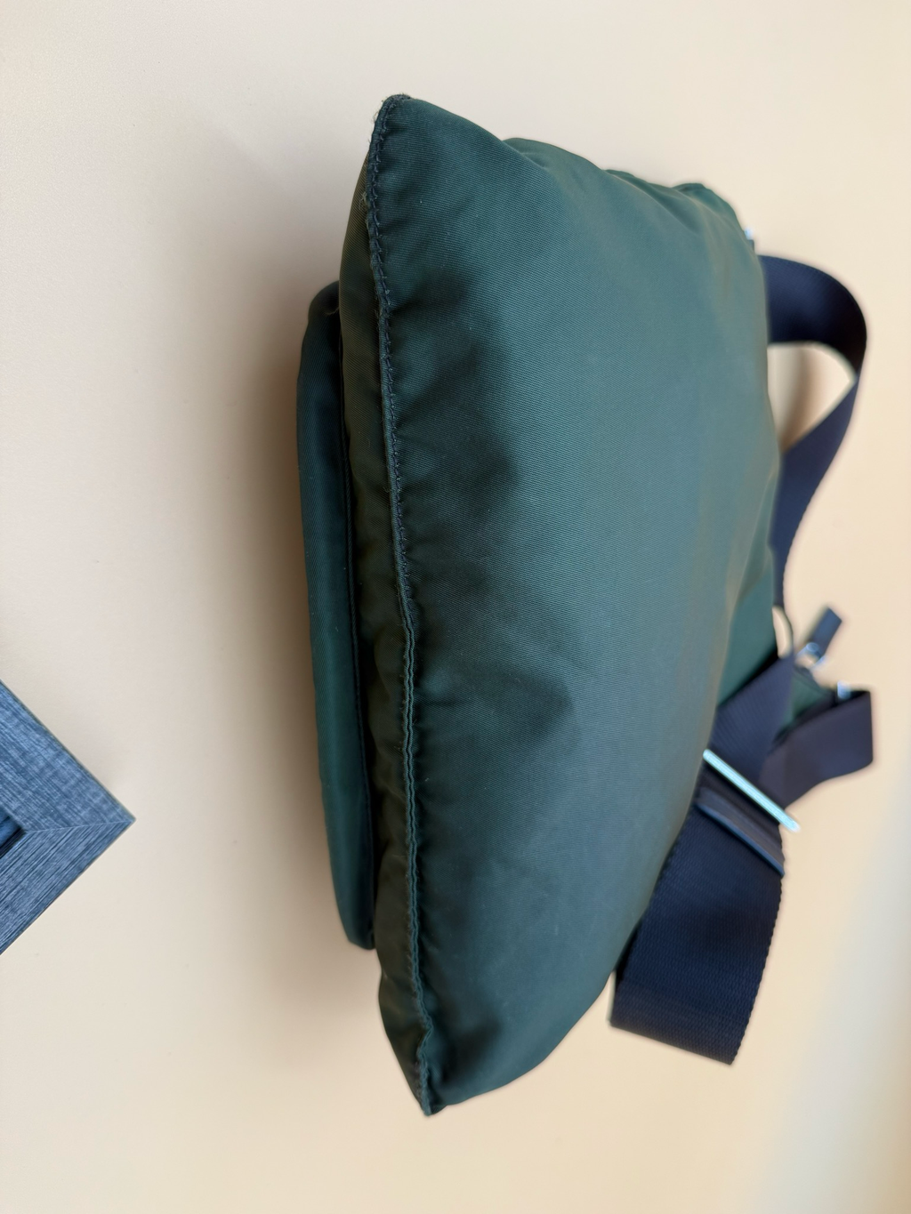 Prada Nylon Vela Messenger Crossbody Green