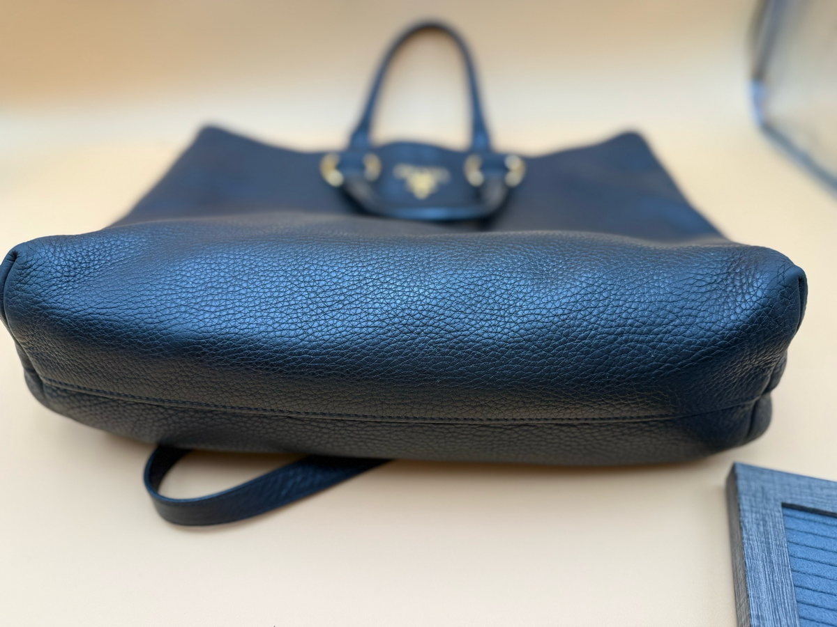 Prada Vitello Daino Shopper Tote Convertible Crossbody