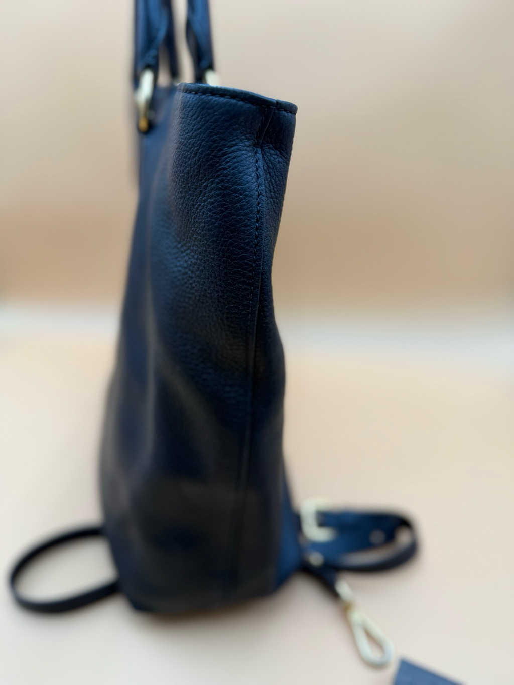 Prada Vitello Daino Shopper Tote Convertible Crossbody