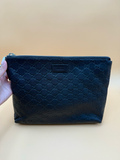 Gucci Monogram Leather Guccissima Clutch Bag