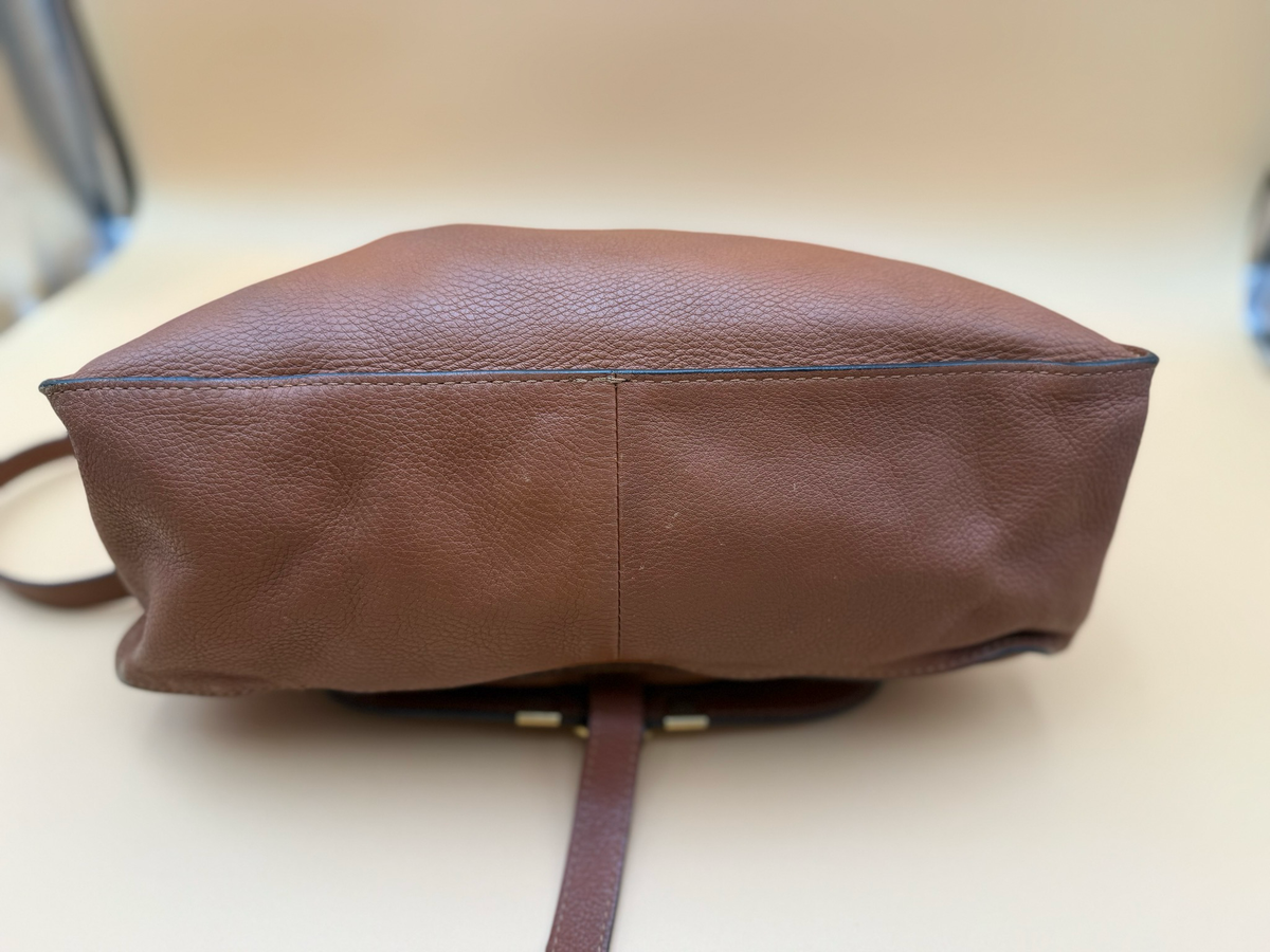 Chloe Marcie Saddle Medium Crossbody Tan