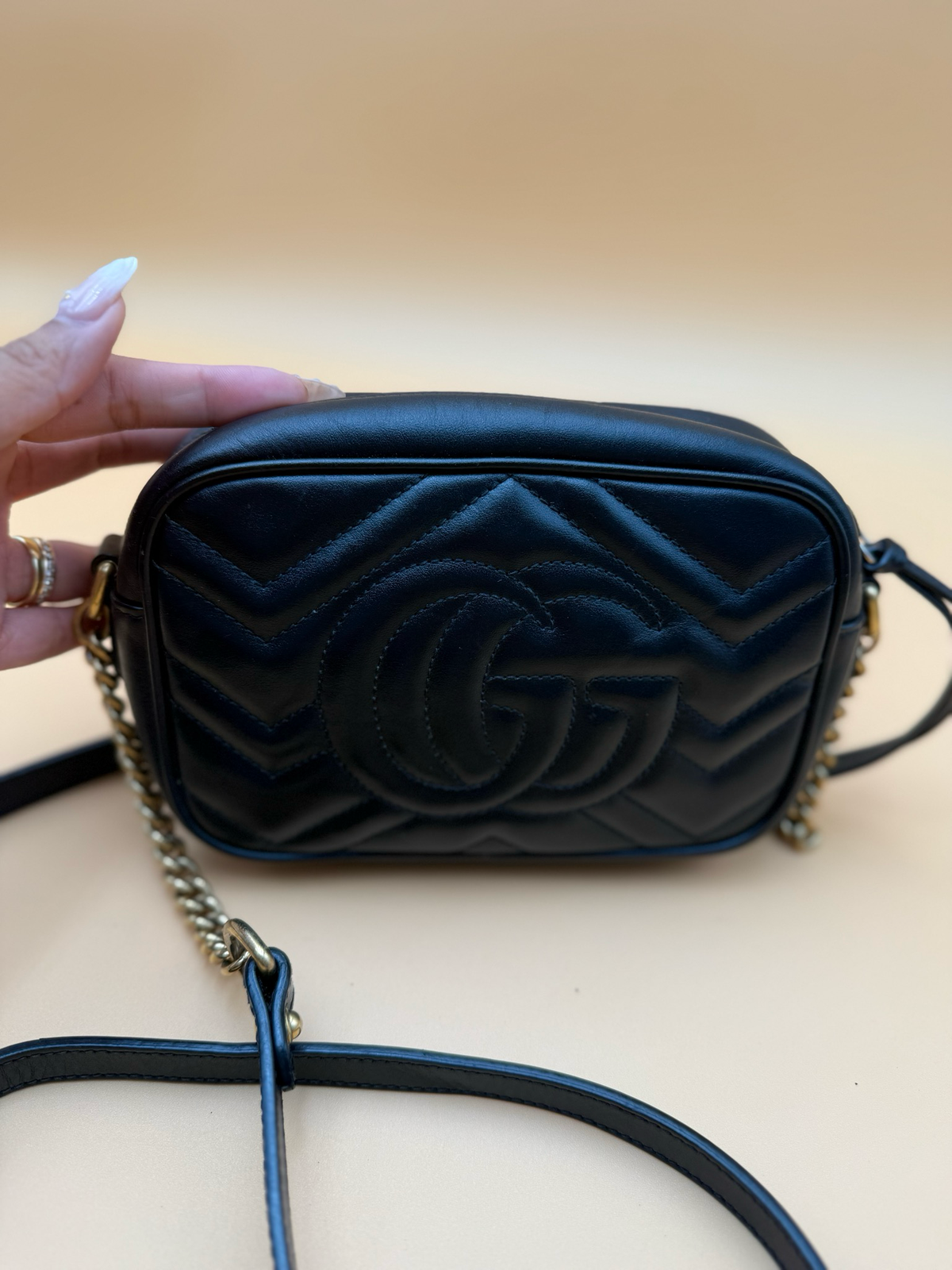 Gucci Marmont Mini Crossbody with Card Holder Bundle