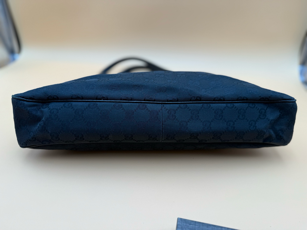 Gucci Canvas Eclipse Black Monogram Tote Shoulder Bag