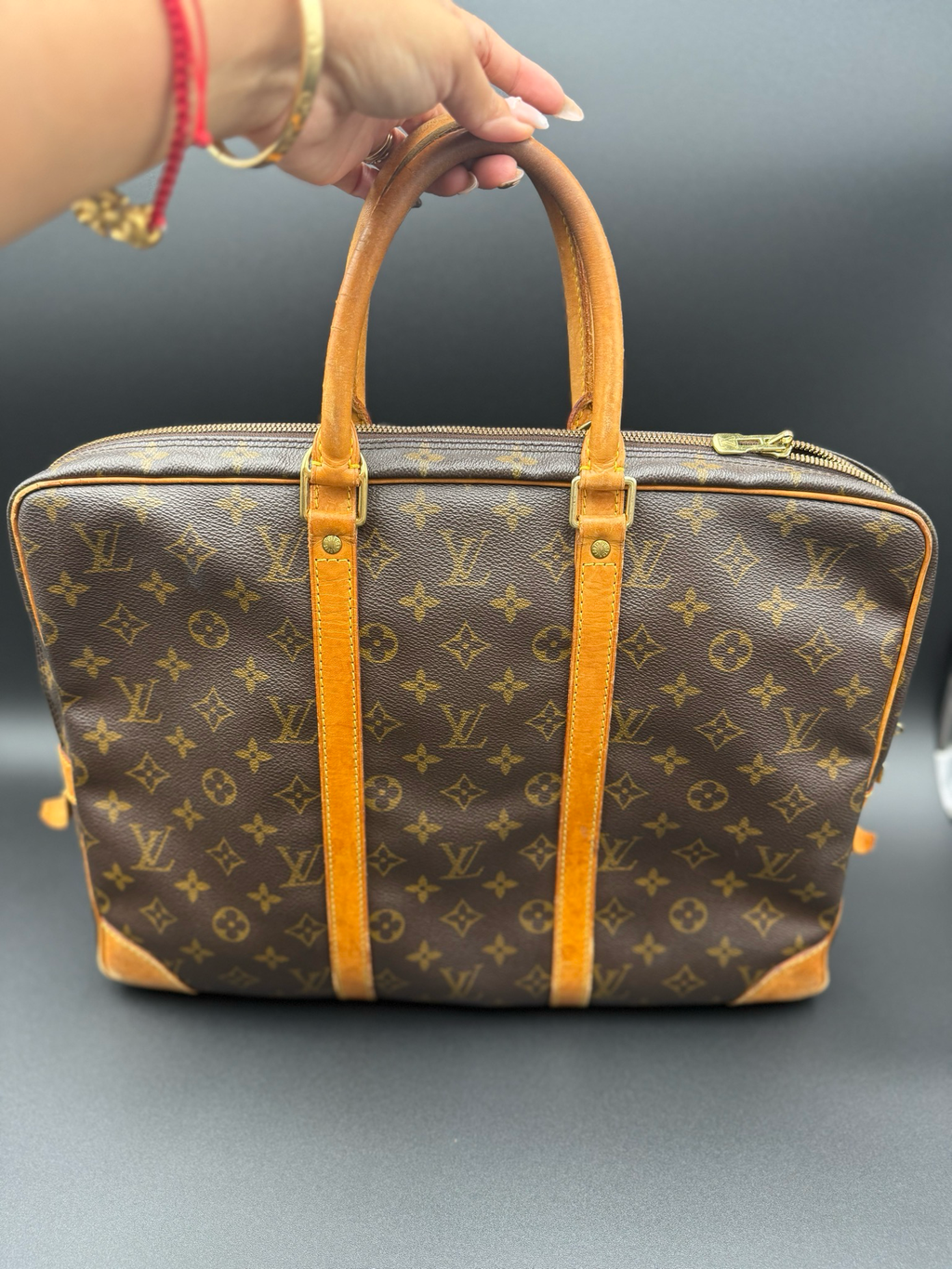 Louis Vuitton Monogram Porte Document Voyage Laptop Briefcase