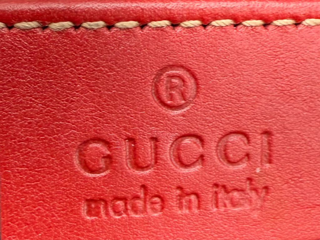 Gucci Chevron Calfskin Marmont Crossbody Small Messenger Hibiscus Red