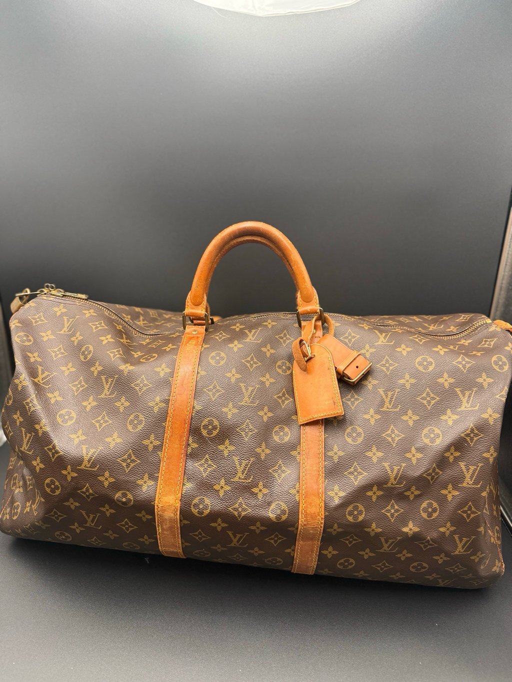 Louis Vuitton Monogram Keepall 60 Satchel Luggage Travel Bag