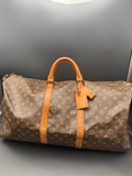 Louis Vuitton Monogram Keepall 60 Satchel Luggage Travel Bag