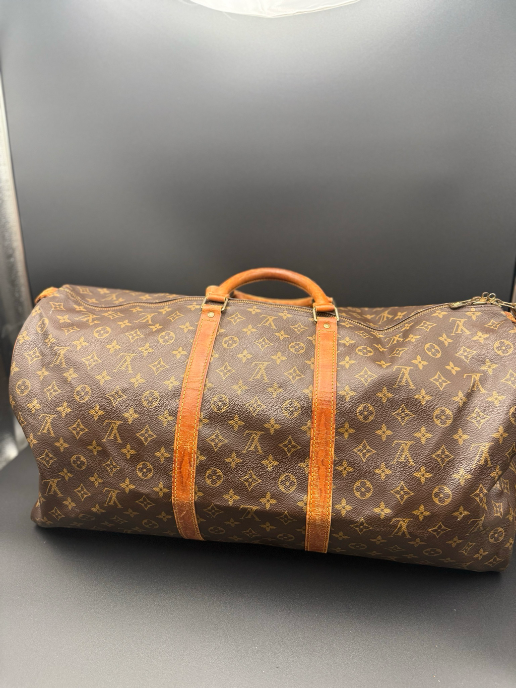 Louis Vuitton Monogram Keepall 60 Satchel Luggage Travel Bag