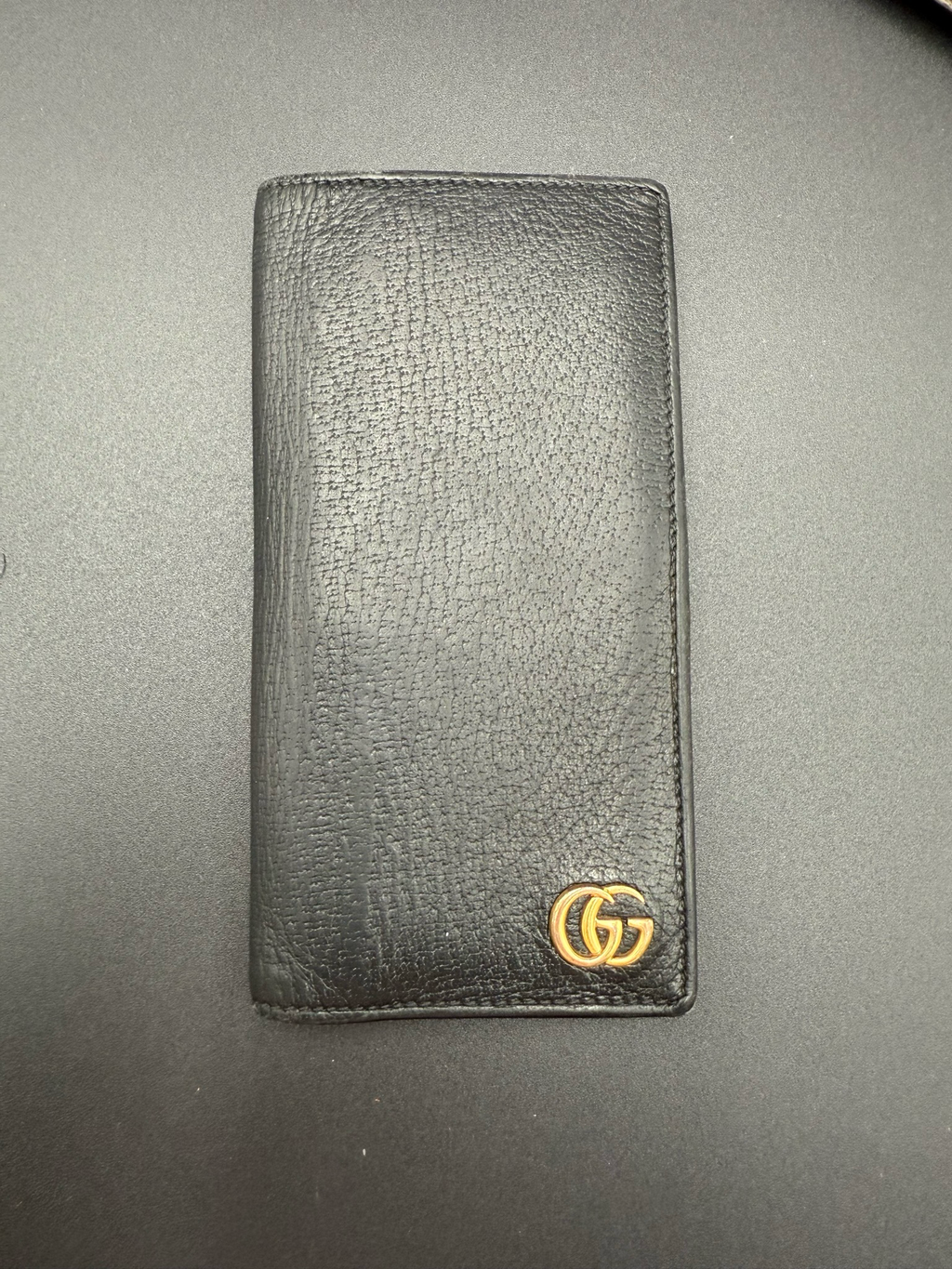 Gucci Soho Disco Camera Bag Pebbled Leather Black With Wallet Long Flap Bundle