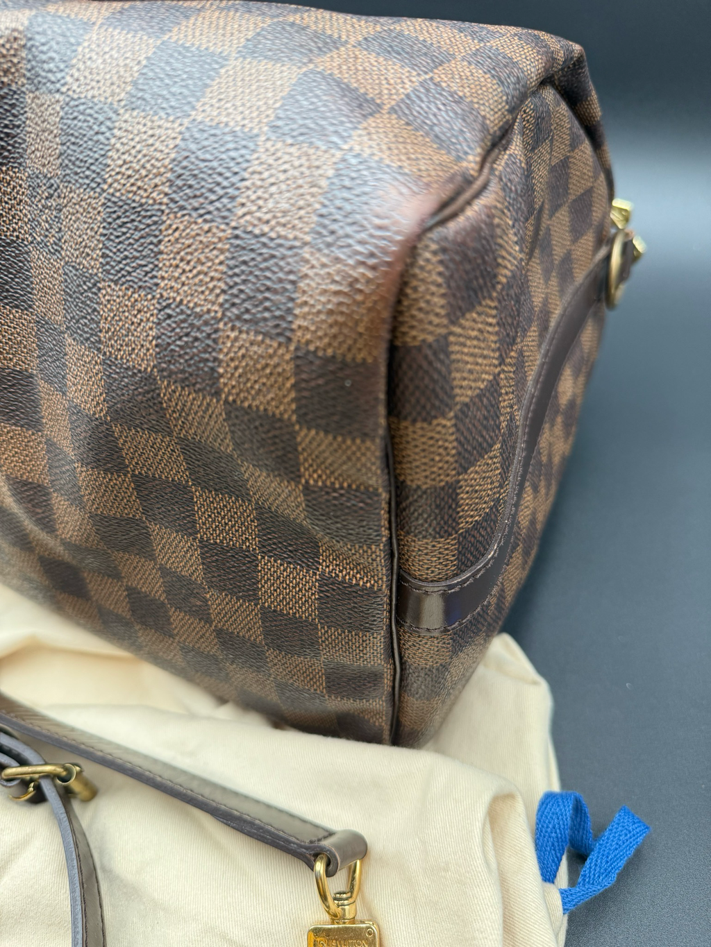 Louis Vuitton Damier Ebene Bandoulier Speedy 35 Crossbody Messenger