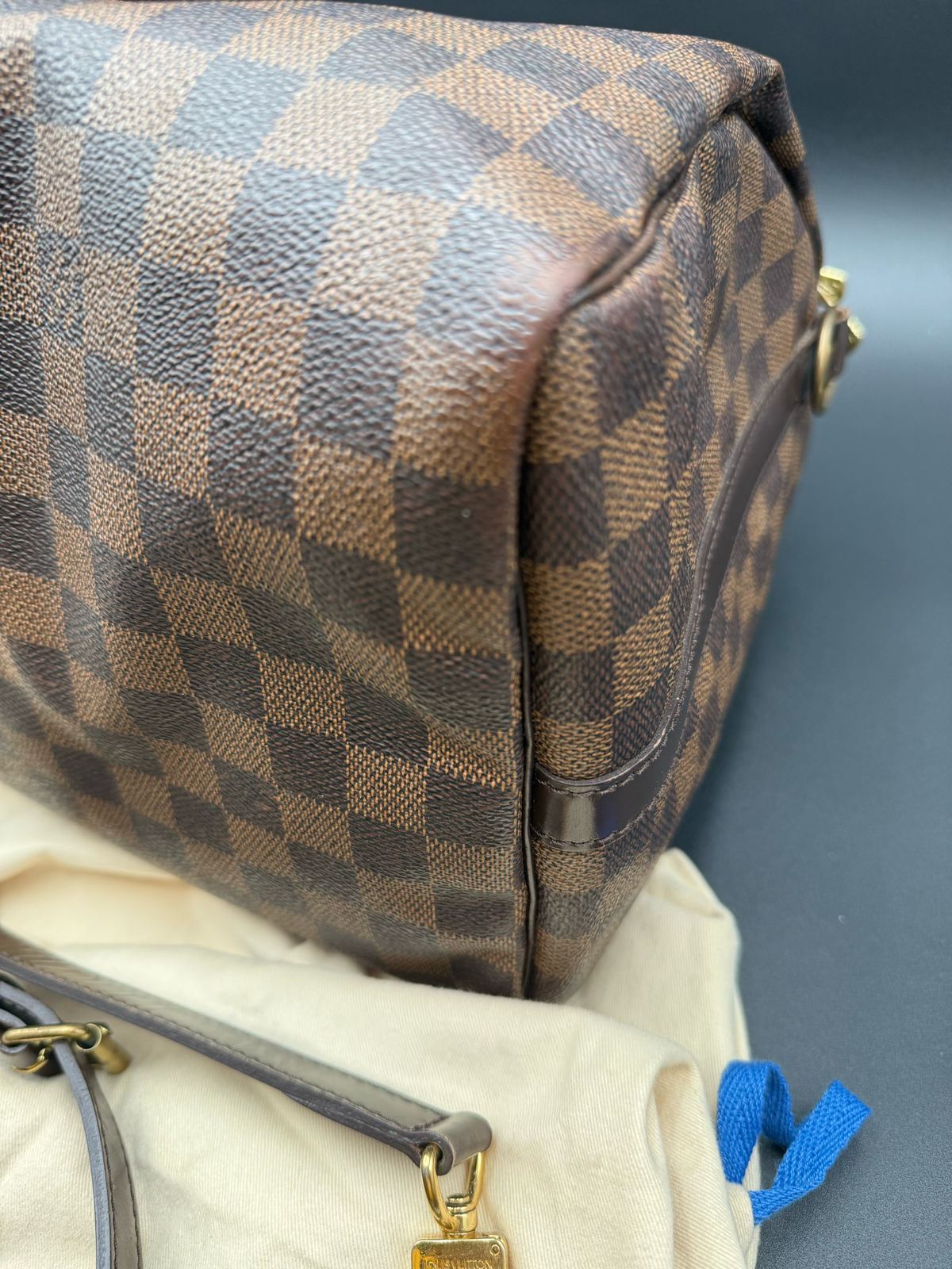 Louis Vuitton Damier Ebene Bandoulier Speedy 35 Crossbody Messenger