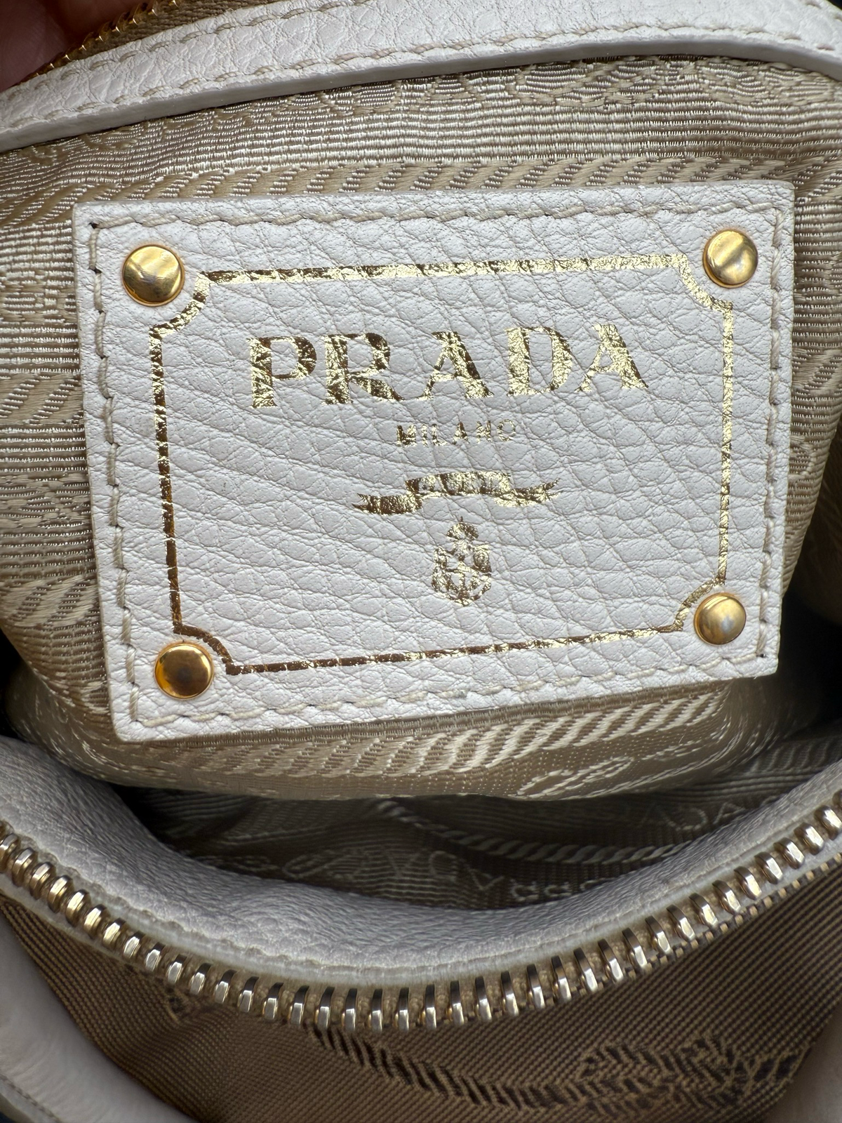 Prada Jacquard Canapa Canvas Tote Shoulder