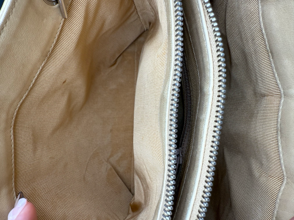 Chanel Lambskin Quilted Vintage Tote Front Pocket