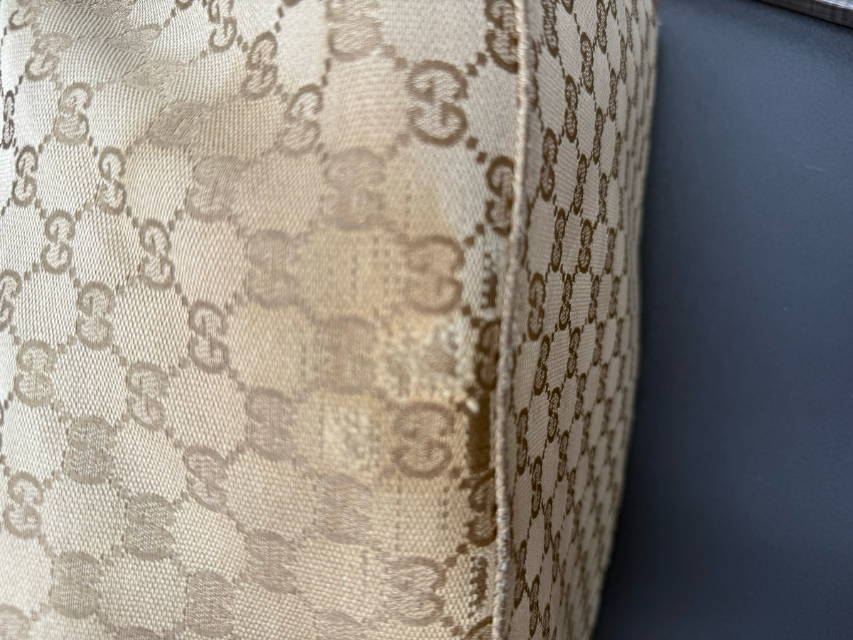 Gucci Canvas Travel Duffle Carry On Web Strap
