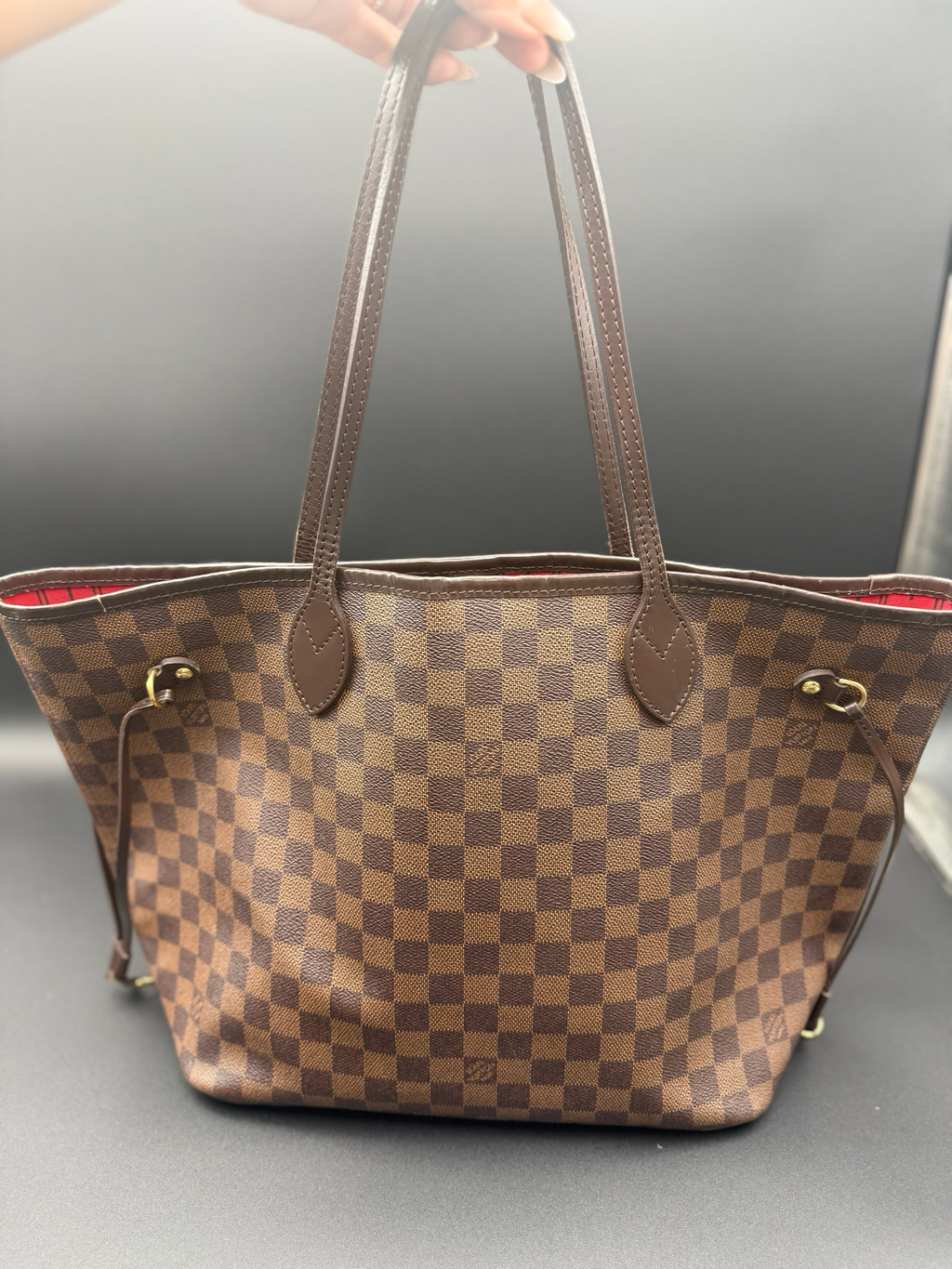 Louis Vuitton Damier Ebene Neverfull Mm Tote Shoulder Bag