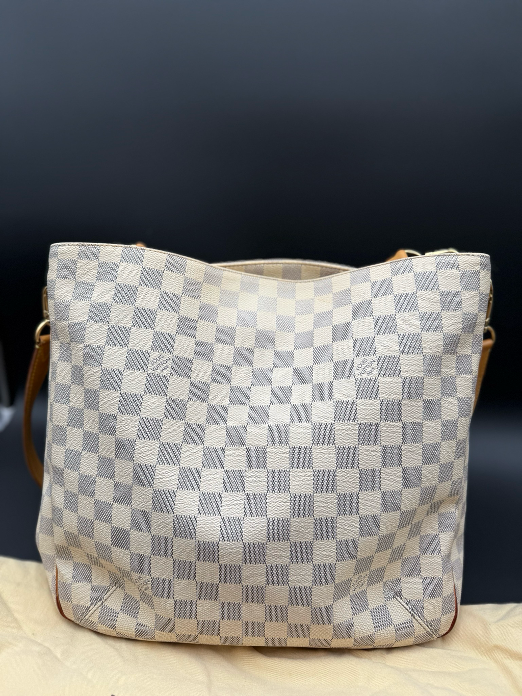 Louis Vuitton Damier Azur Soffi Sling Crossbody Messenger Hobo