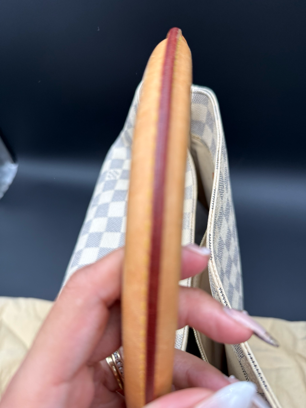 Louis Vuitton Damier Azur Soffi Sling Crossbody Messenger Hobo