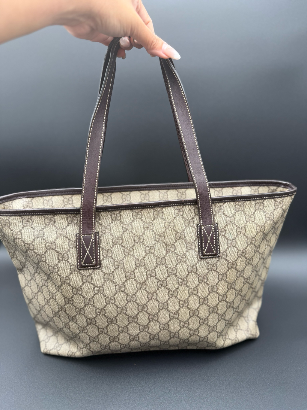 Gucci Supreme Plus Coated Canvas Tote Shoulder