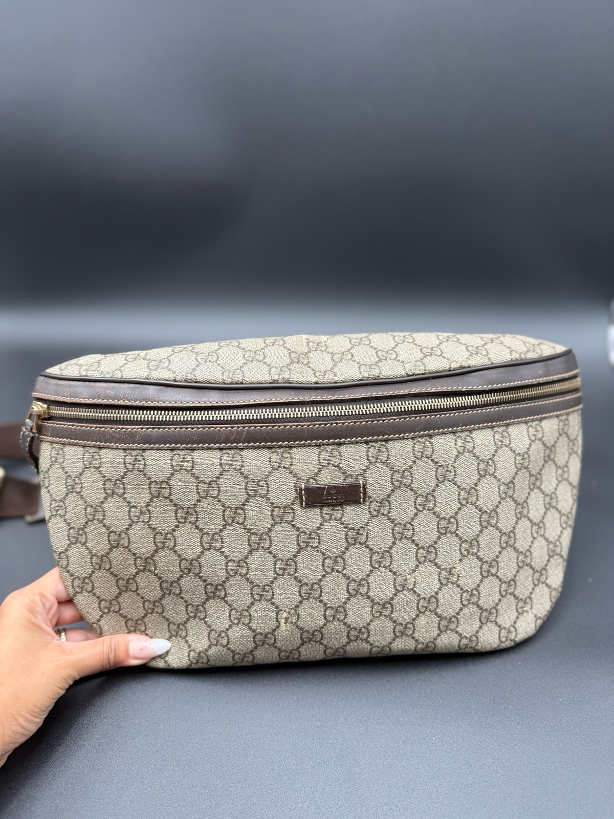 Gucci Monogram Supreme Plus Bum Bag Belt Bag