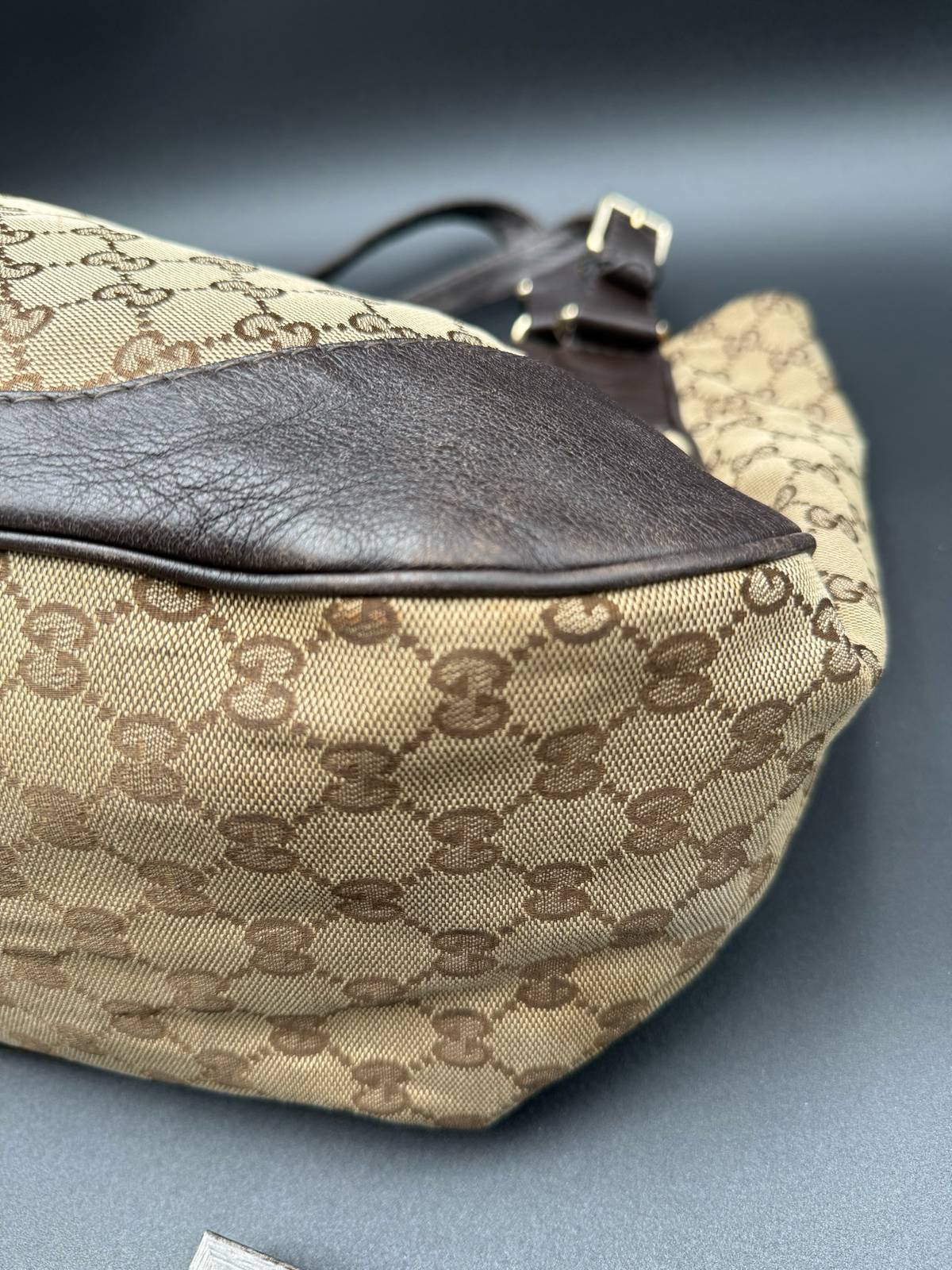 Gucci Monogram Canvas Charlotte Tote Hobo Shoulder