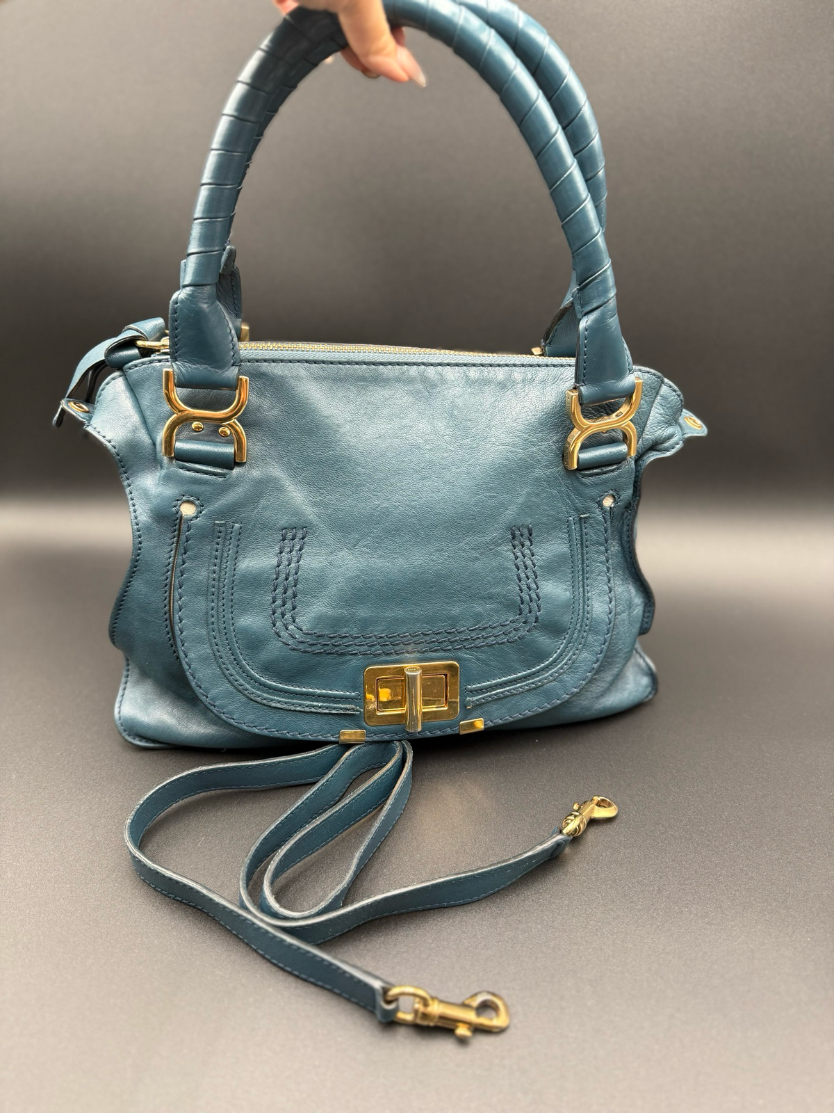 Chloe Marcie Turnlock Medium Messenger Crossbody