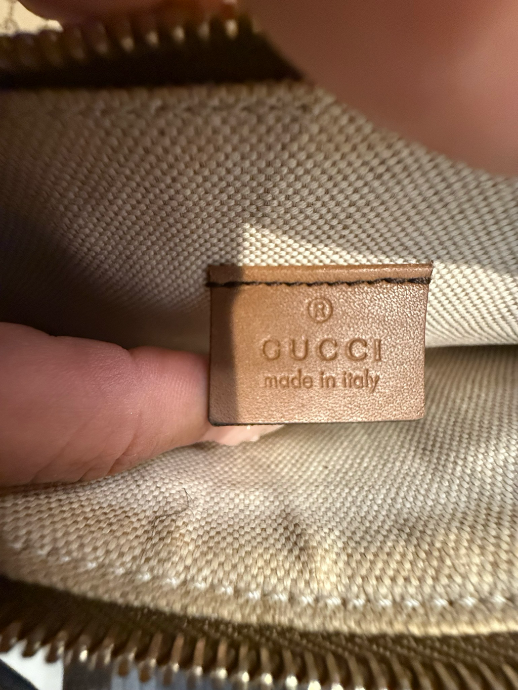 Gucci Canvas Craft Tote Monogram Shoulder Bag