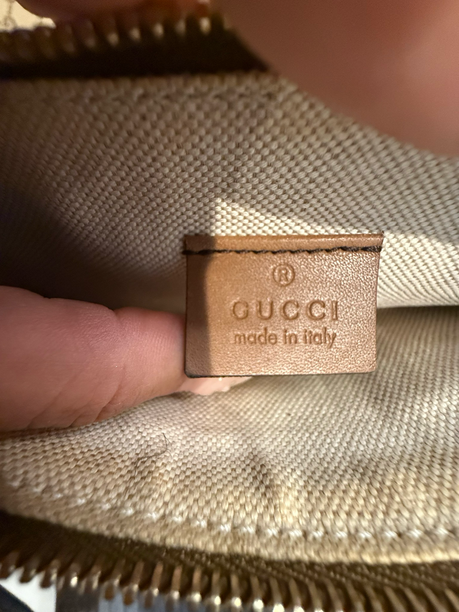 Gucci Canvas Craft Tote Monogram Shoulder Bag