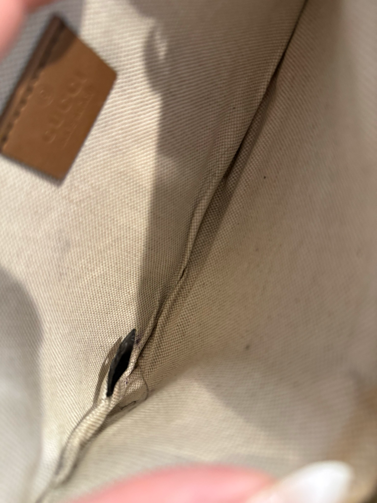 Gucci Canvas Craft Tote Monogram Shoulder Bag