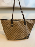 Gucci Monogram Canvas New Britt Medium Tote