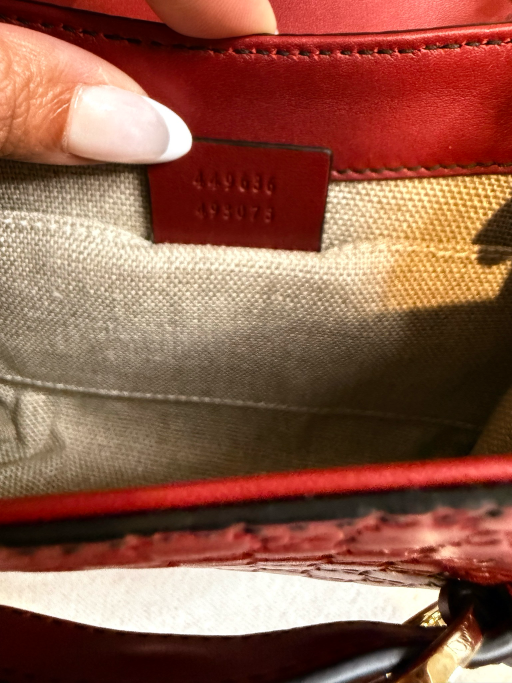 Gucci Leather Micromonogram Emily Mini Flap Crossbody